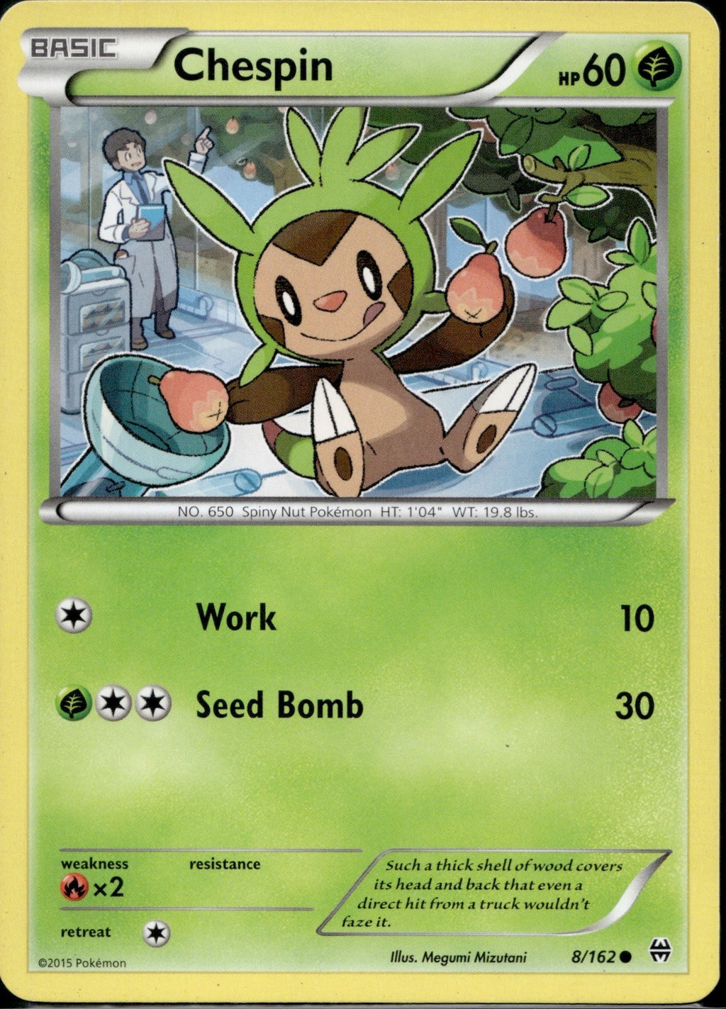 Chespin 8/162 BKT BREAKthrough Pokemon Lightly Played