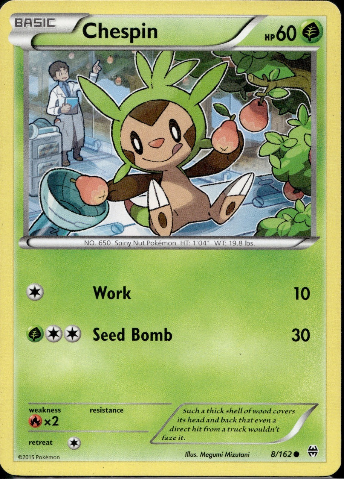 Chespin 8/162 BKT BREAKthrough Pokemon Lightly Played