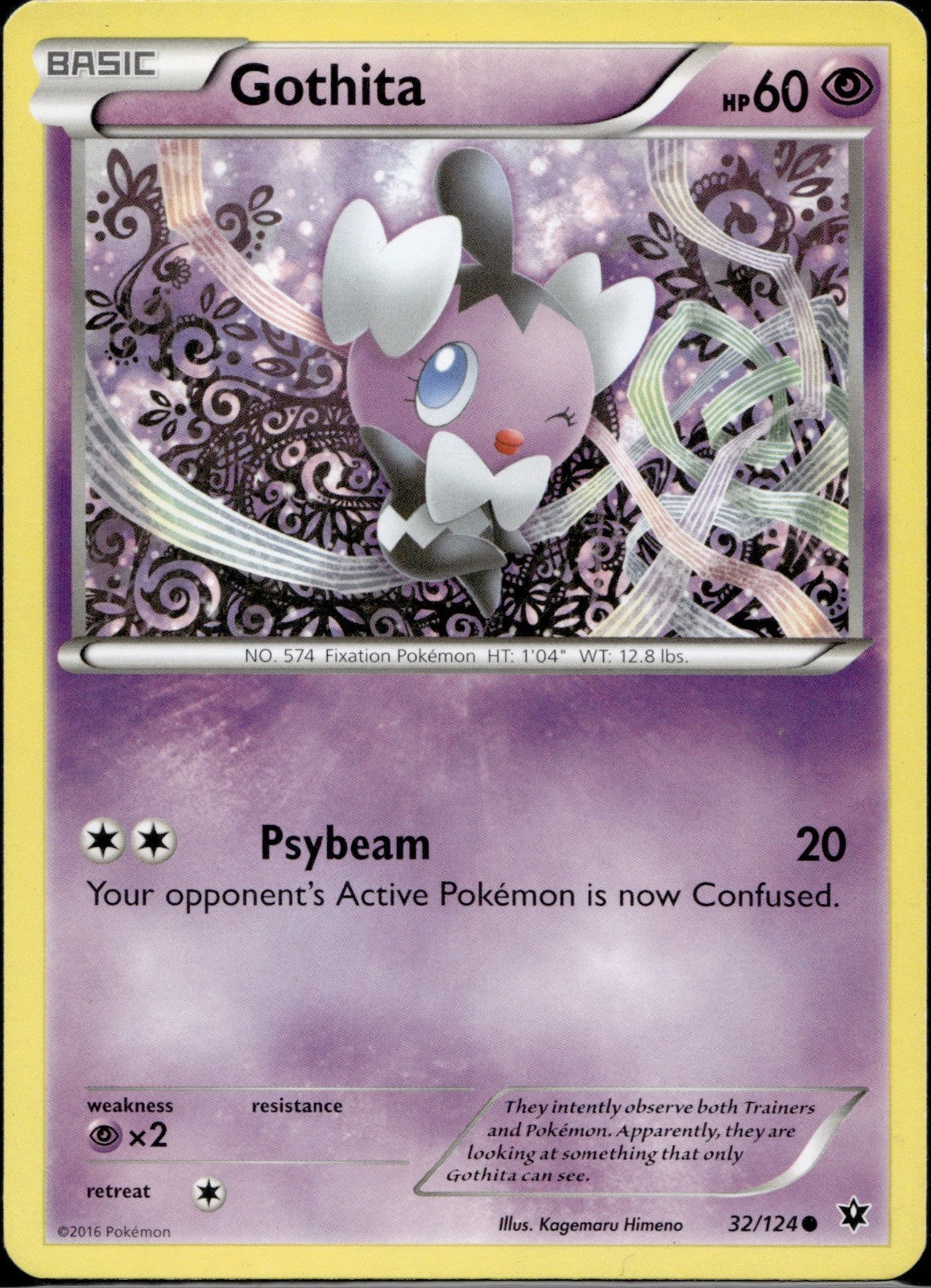 Gothita 32/124 FCO Fates Collide Pokemon Lightly Played
