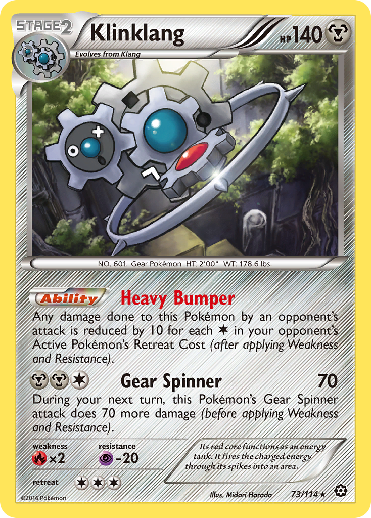 Klinklang 73/114 STS Steam Siege Pokemon Holo Lightly Played