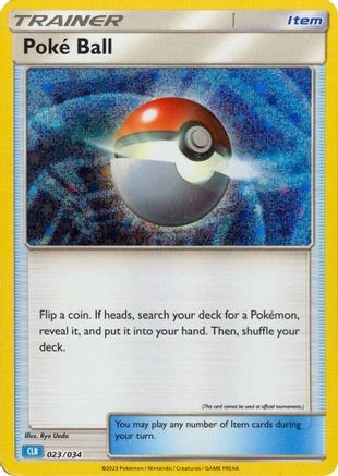 Poke Ball (CLB) 023/034 CL Trading Card Game Classic Pokemon Holo Near Mint