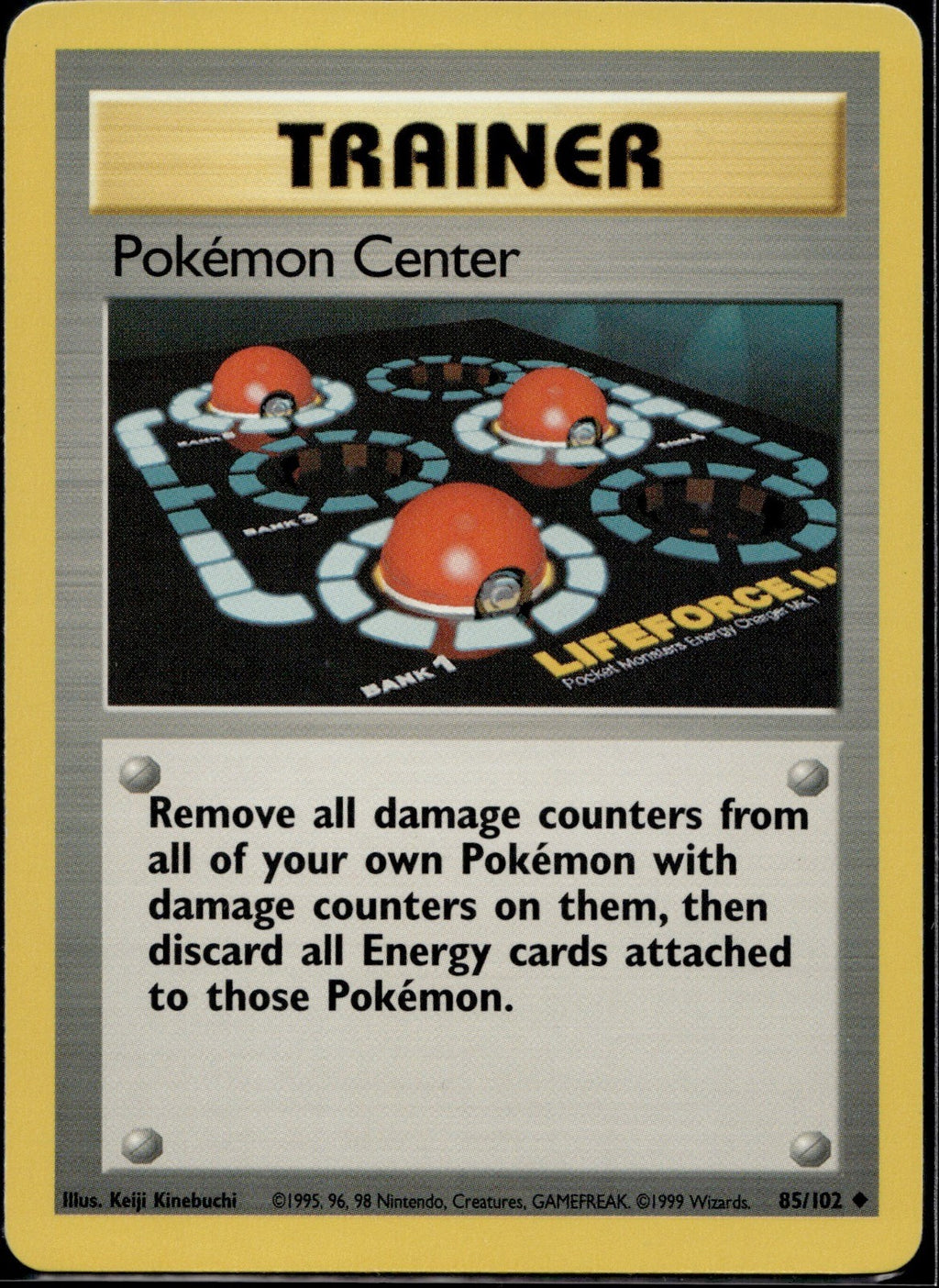 Pokemon Center 85/102 BS Base Set Unlimited Pokemon Lightly Played