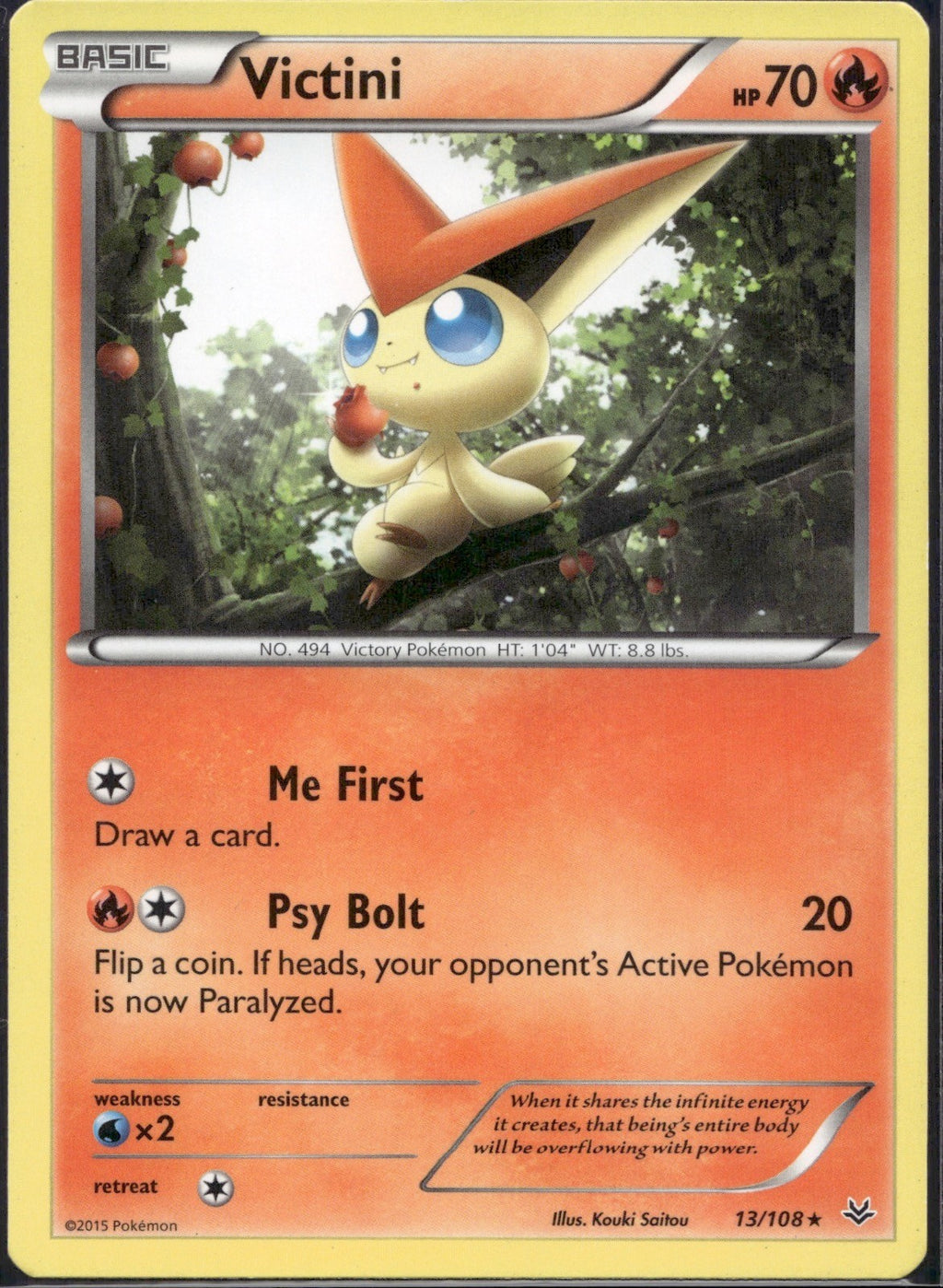 Victini 13/108 ROS Roaring Skies Pokemon Lightly Played