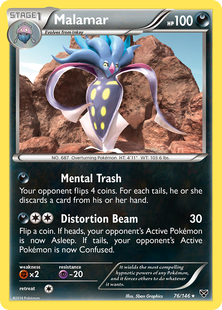 Malamar 76/146 XY XY Pokemon Lightly Played