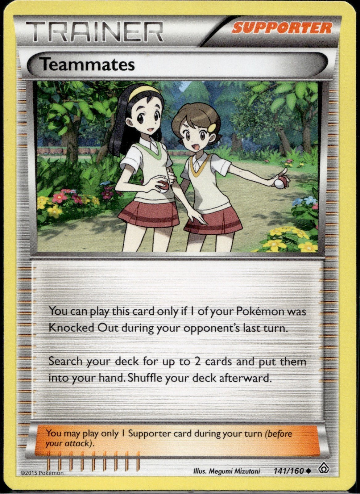 Teammates 141/160 PRC Primal Clash Pokemon Lightly Played