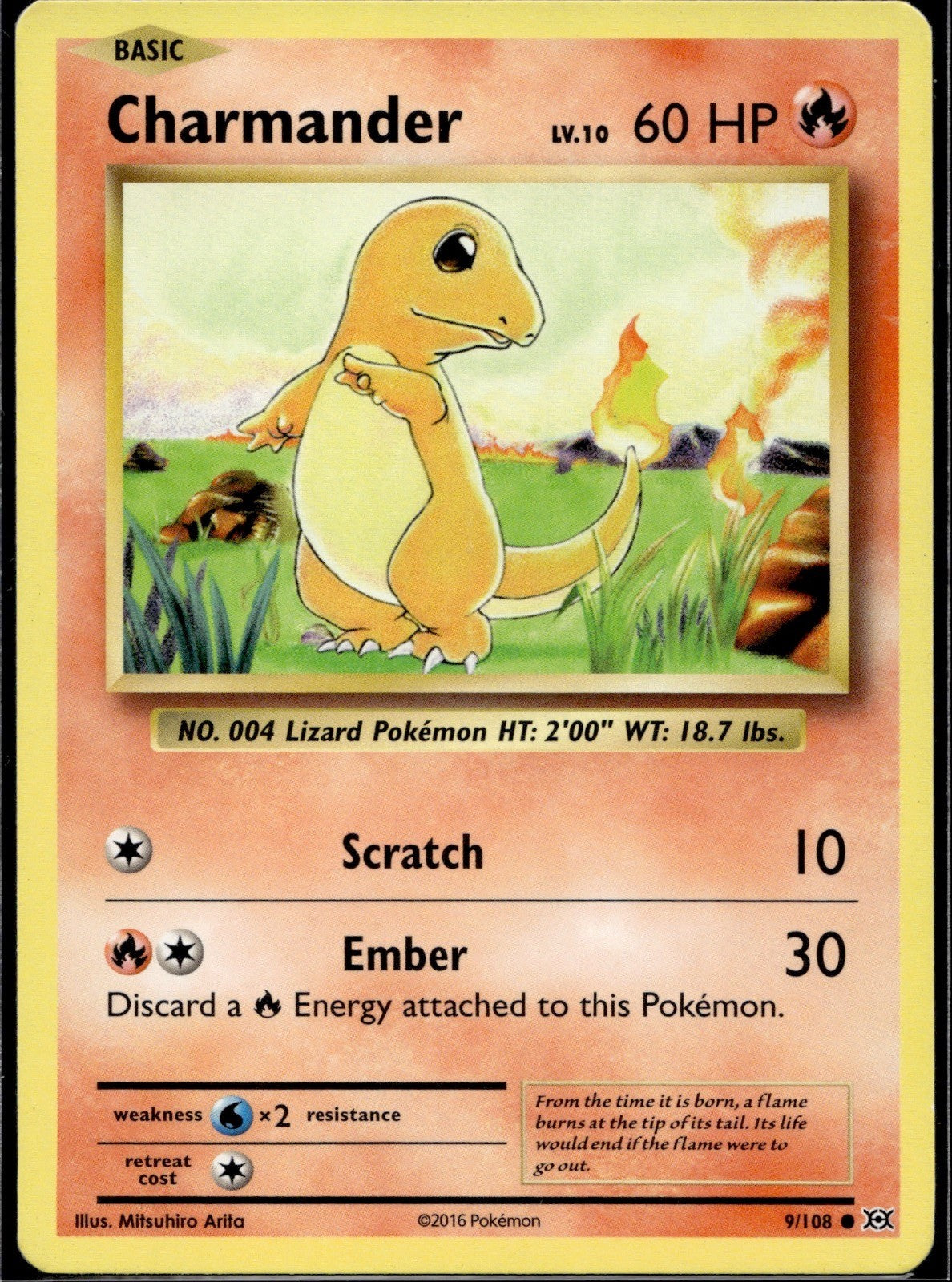 Charmander 9/108 EVO Evolutions Pokemon Lightly Played