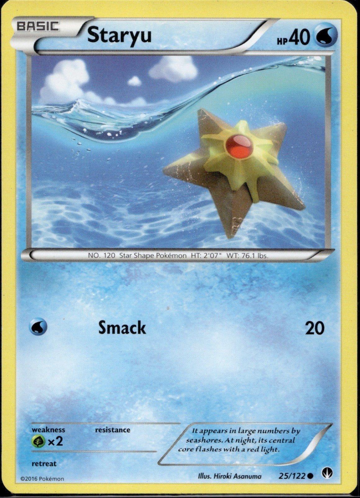 Staryu 25/122 BKP BREAKpoint Pokemon Lightly Played