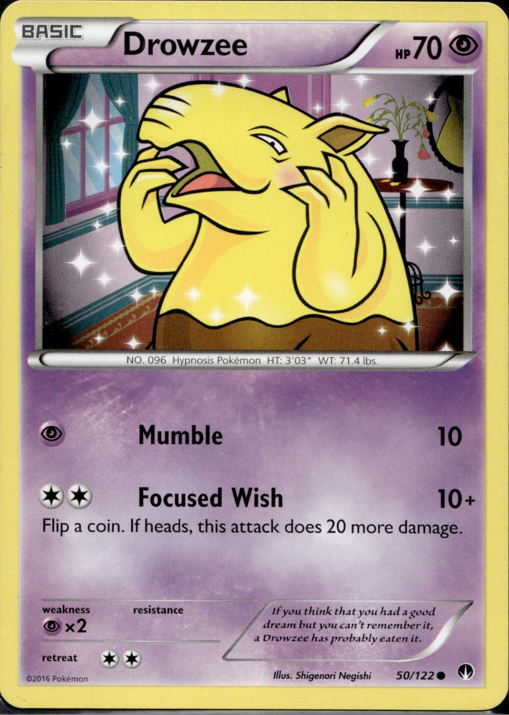 Drowzee 50/122 BKP BREAKpoint Pokemon Lightly Played