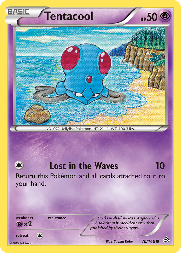 Tentacool 70/160 PRC Primal Clash Pokemon Lightly Played