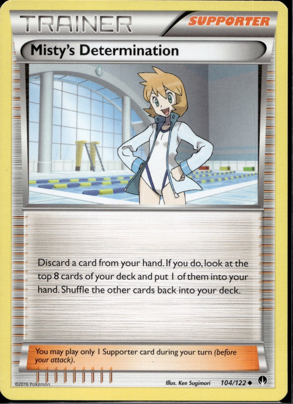 Misty's Determination 104/122 BKP BREAKpoint Pokemon Lightly Played