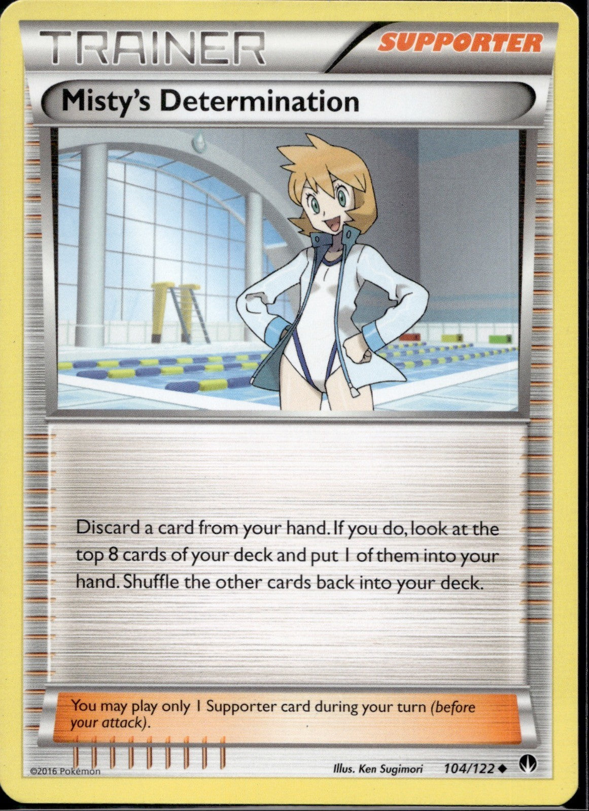 Misty's Determination 104/122 BKP BREAKpoint Pokemon Lightly Played