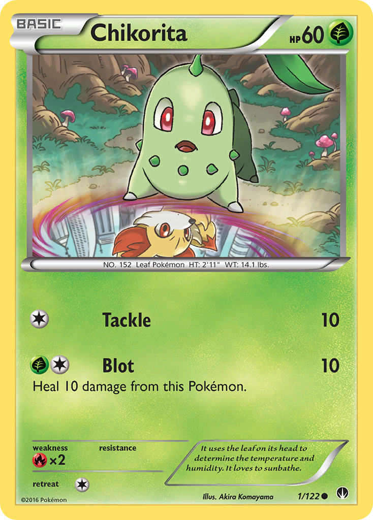Chikorita 1/122 BKP BREAKpoint Pokemon Lightly Played