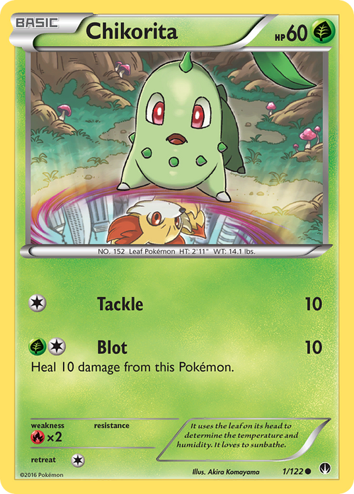 Chikorita 1/122 BKP BREAKpoint Pokemon Lightly Played