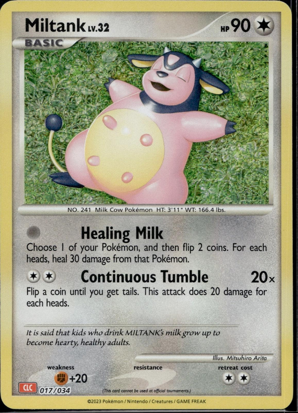 Miltank 017/034 CL Trading Card Game Classic Pokemon Holo Near Mint