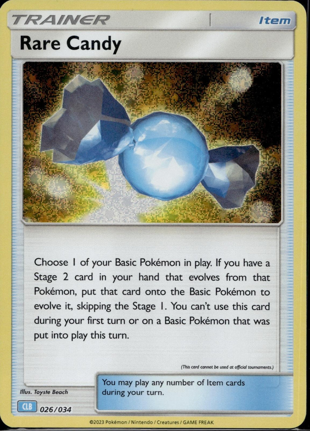Rare Candy (CLB) 026/034 CL Trading Card Game Classic Pokemon Holo Near Mint