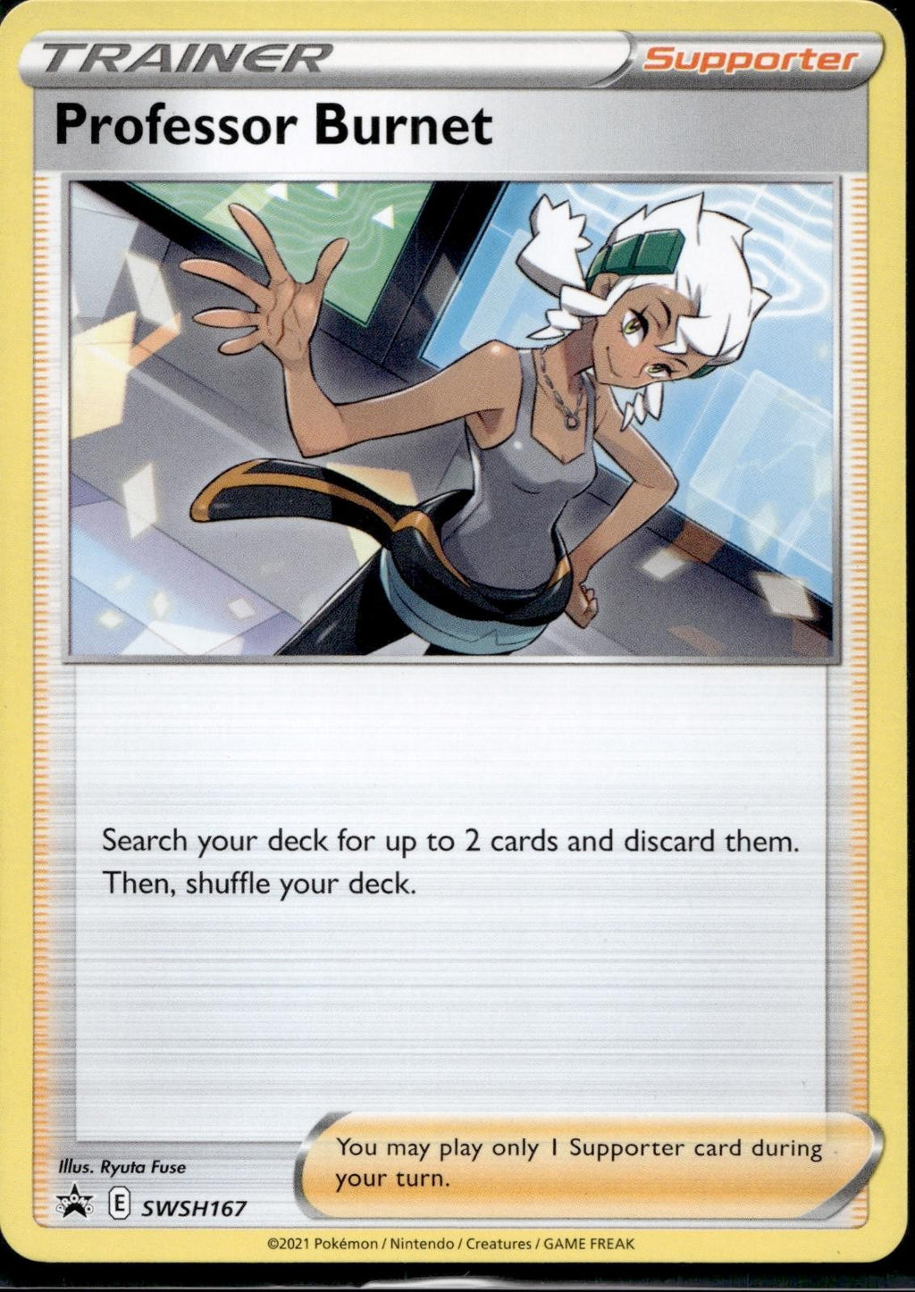 Professor Burnet SWSH167 SWSD Sword & Shield Promo Pokemon Lightly Played