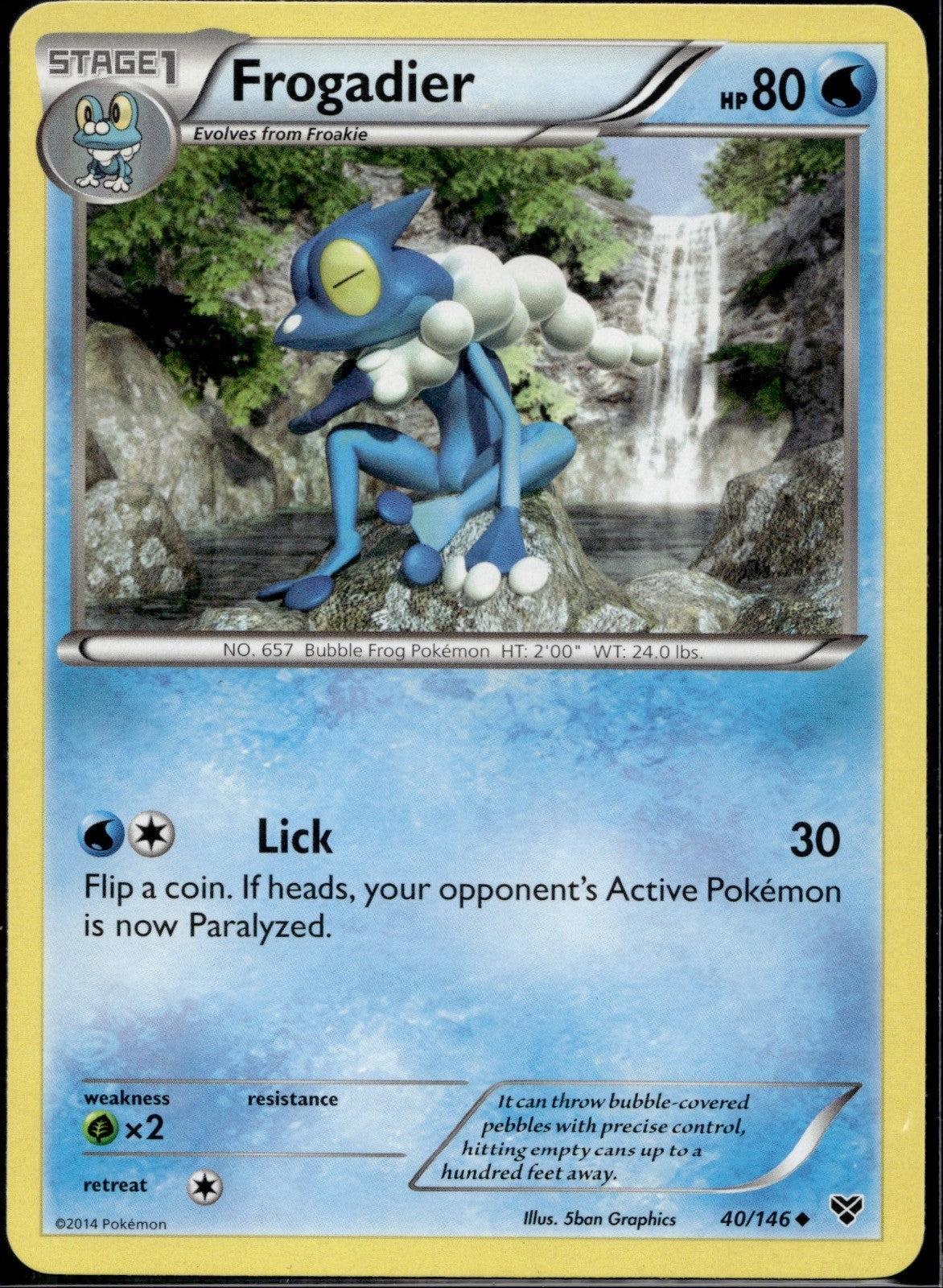 Frogadier 40/146 XY XY Base Set Pokemon Lightly Played