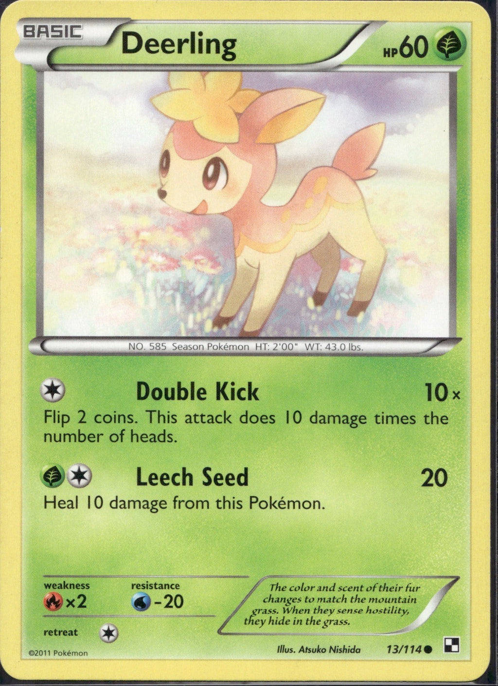 Deerling 13/114 BLW Black & White Pokemon Lightly Played