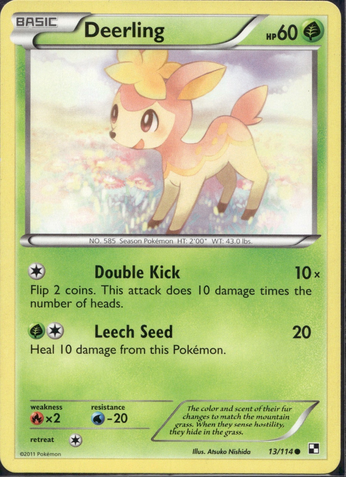 Deerling 13/114 BLW Black & White Pokemon Lightly Played