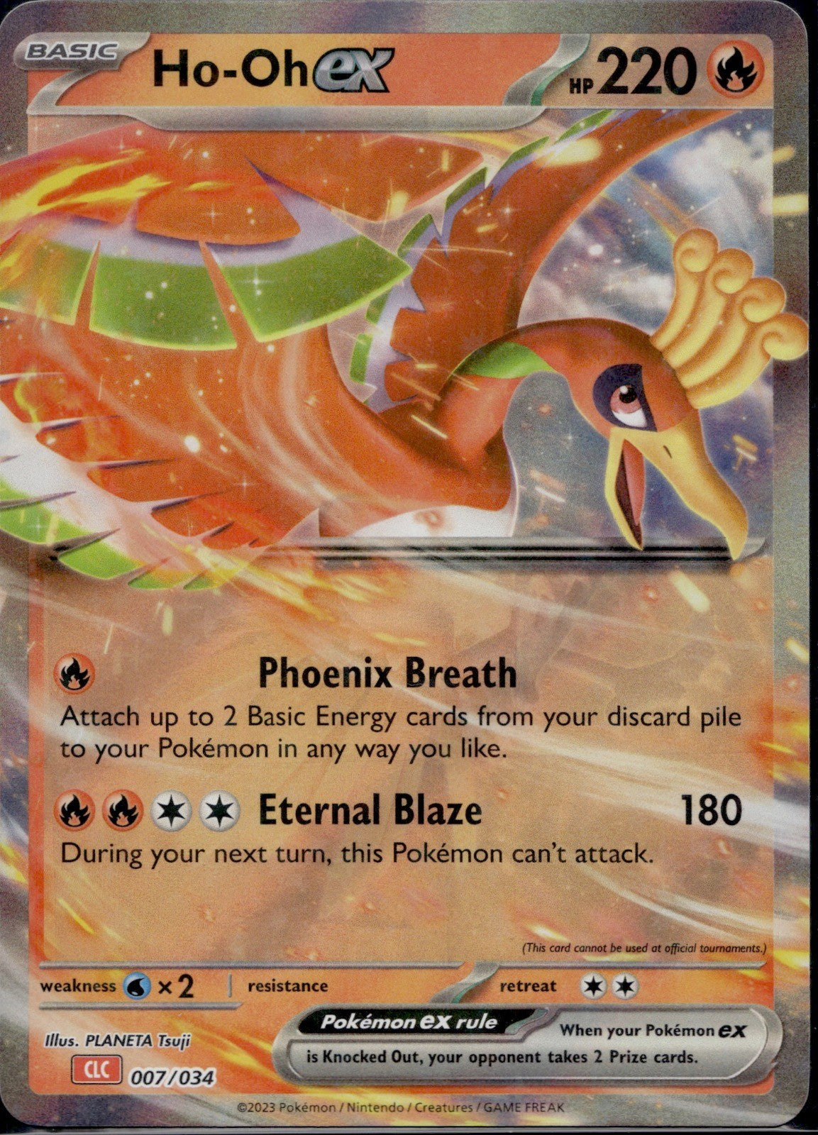 Ho-oh ex 007/034 CL Trading Card Game Classic Pokemon Holo Near Mint