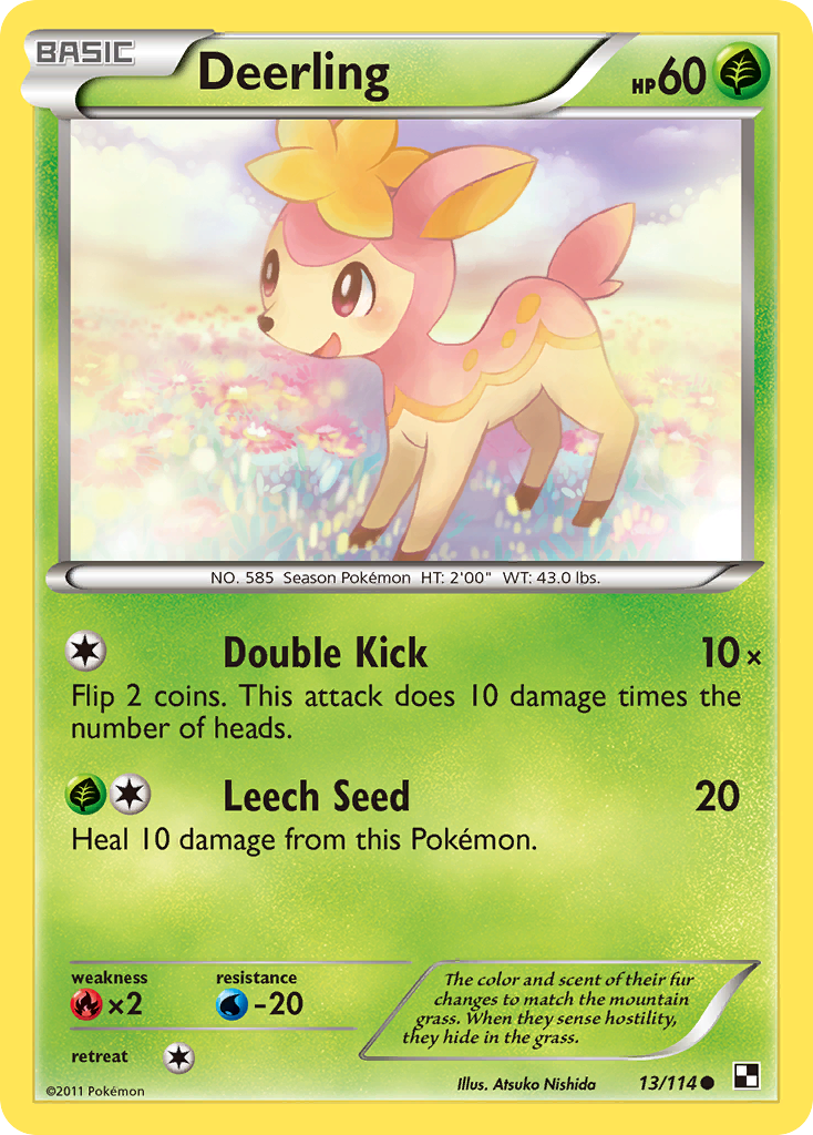 Deerling 13/114 BLW Black & White Pokemon Lightly Played