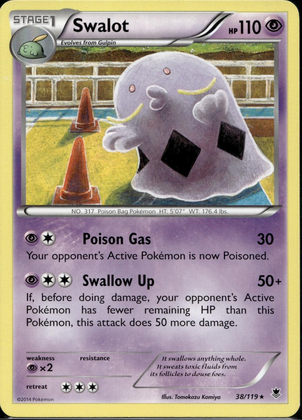 Swalot 38/119 PHF Phantom Forces Pokemon Lightly Played