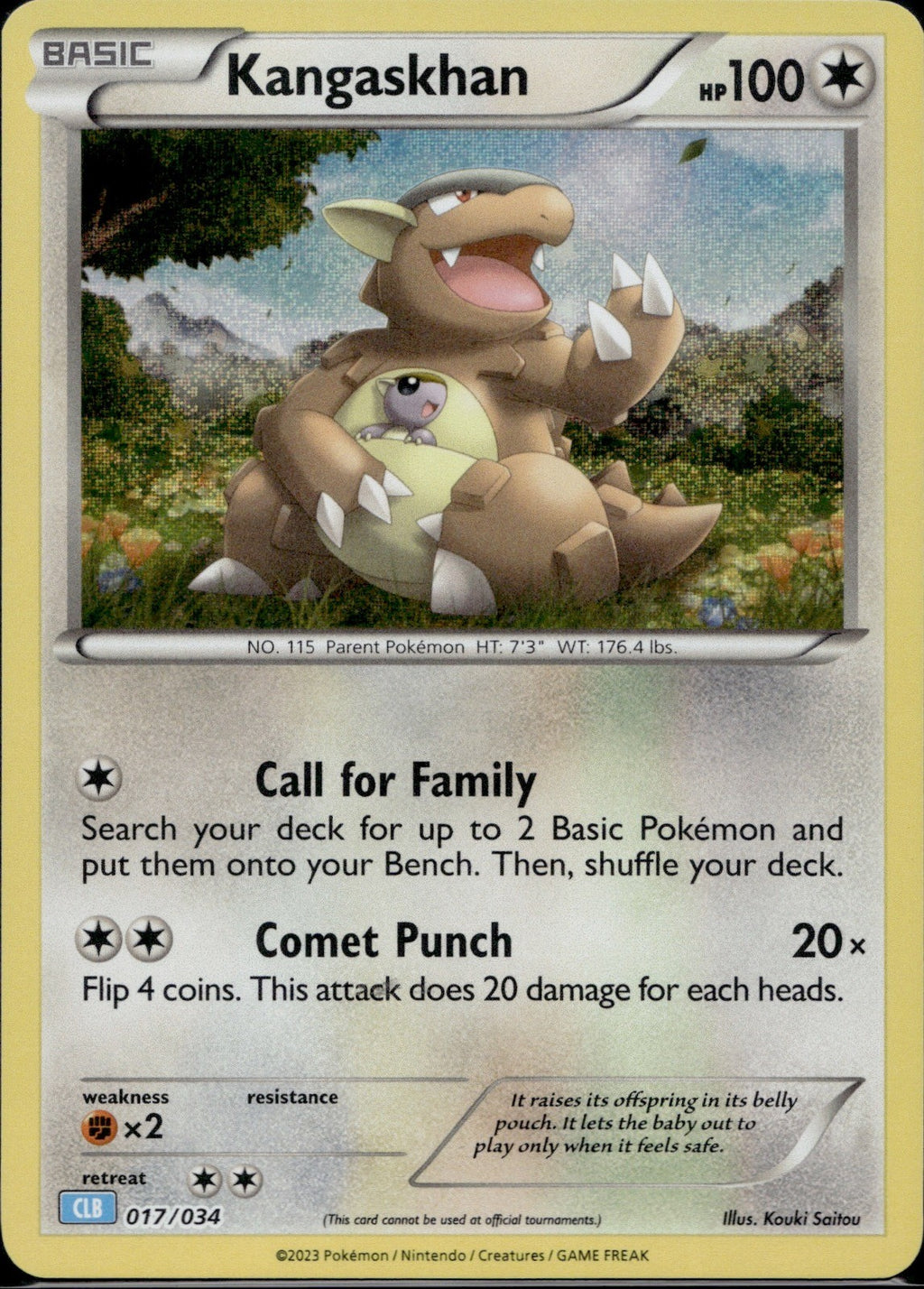 Kangaskhan 017/034 CL Trading Card Game Classic Pokemon Holo Near Mint