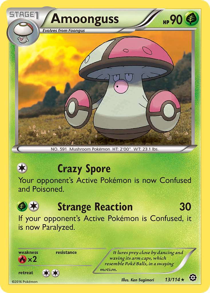 Amoonguss 13/114 STS Steam Siege Pokemon Lightly Played