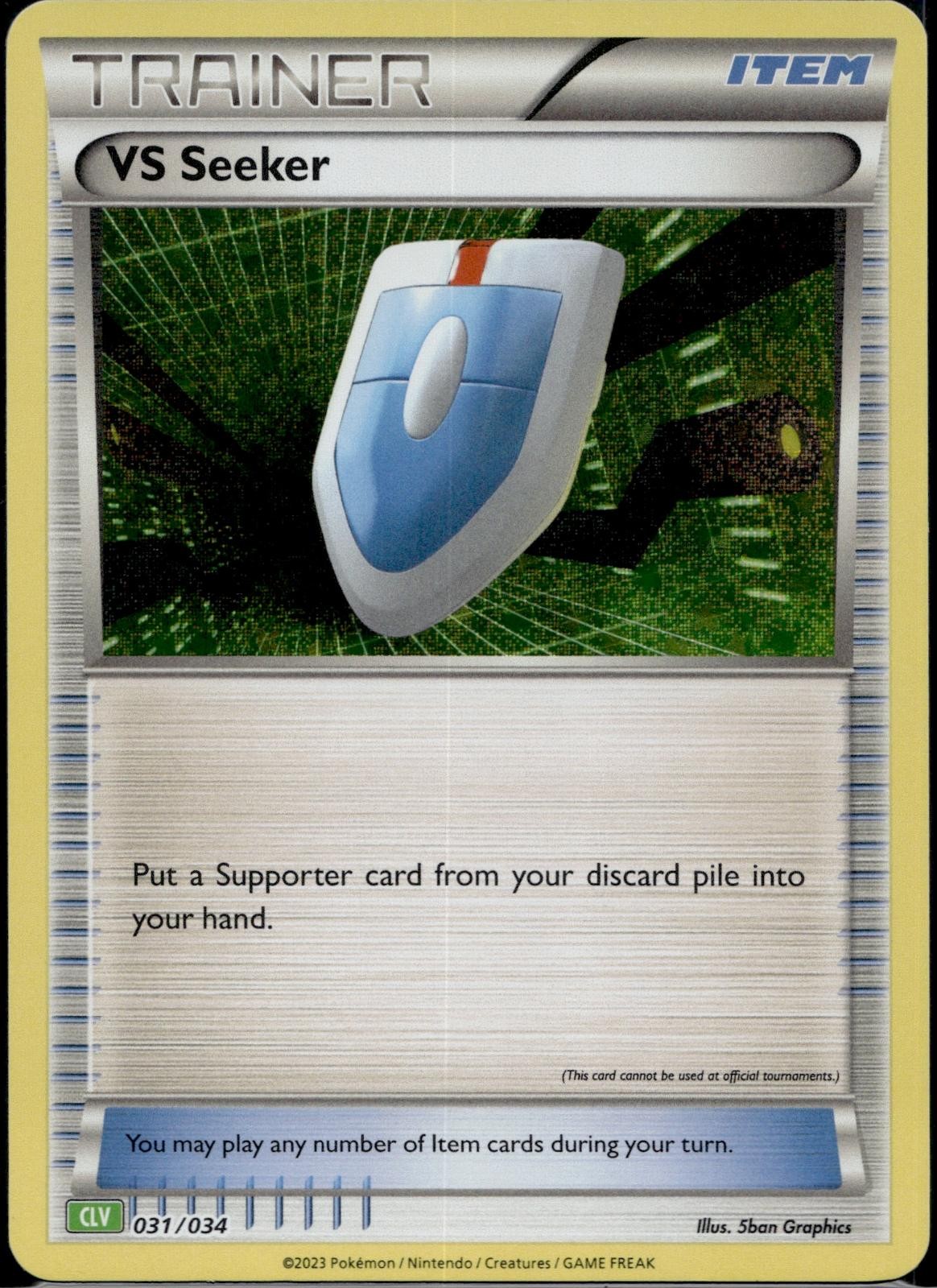VS Seeker (CLV) 031/034 CL Trading Card Game Classic Pokemon Holo Near Mint