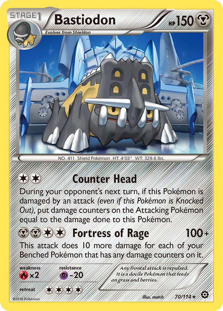 Bastiodon 70/114 STS Steam Siege Pokemon Lightly Played