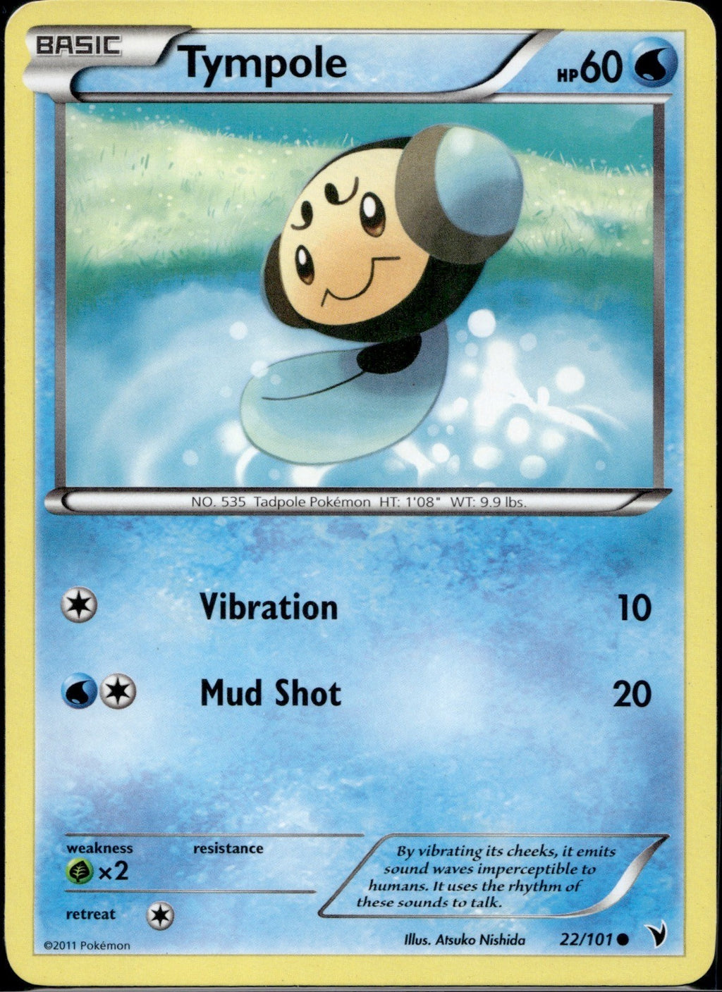 Tympole 22/101 NVI Noble Victories Pokemon Lightly Played