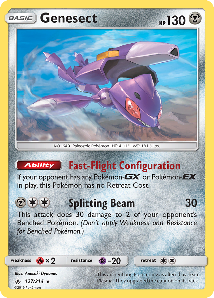 Genesect 127/214 UNB Unbroken Bonds Pokemon Reverse Holo Lightly Played