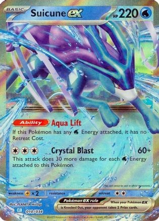 Suicune ex 010/034 CL Trading Card Game Classic Pokemon Holo Near Mint