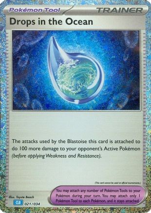 Drops in the Ocean 021/034 CL Trading Card Game Classic Pokemon Holo Near Mint