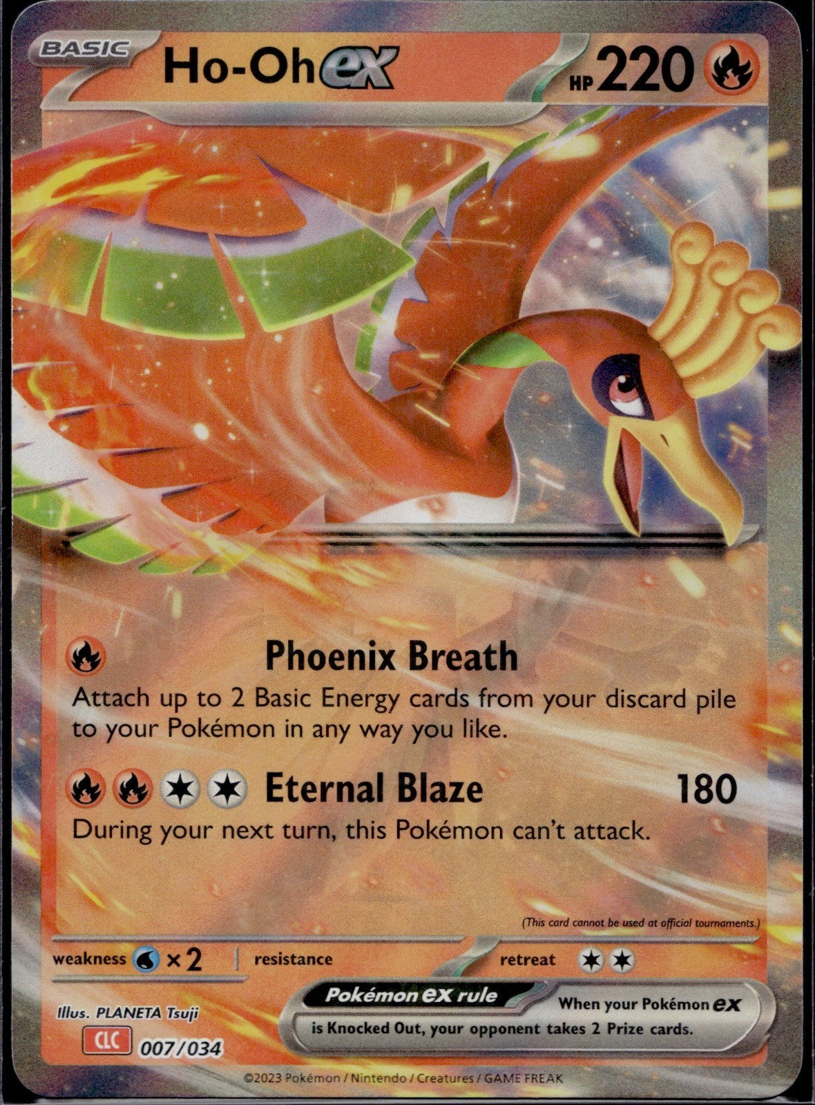 Ho-oh ex 007/034 CL Trading Card Game Classic Pokemon Holo Near Mint