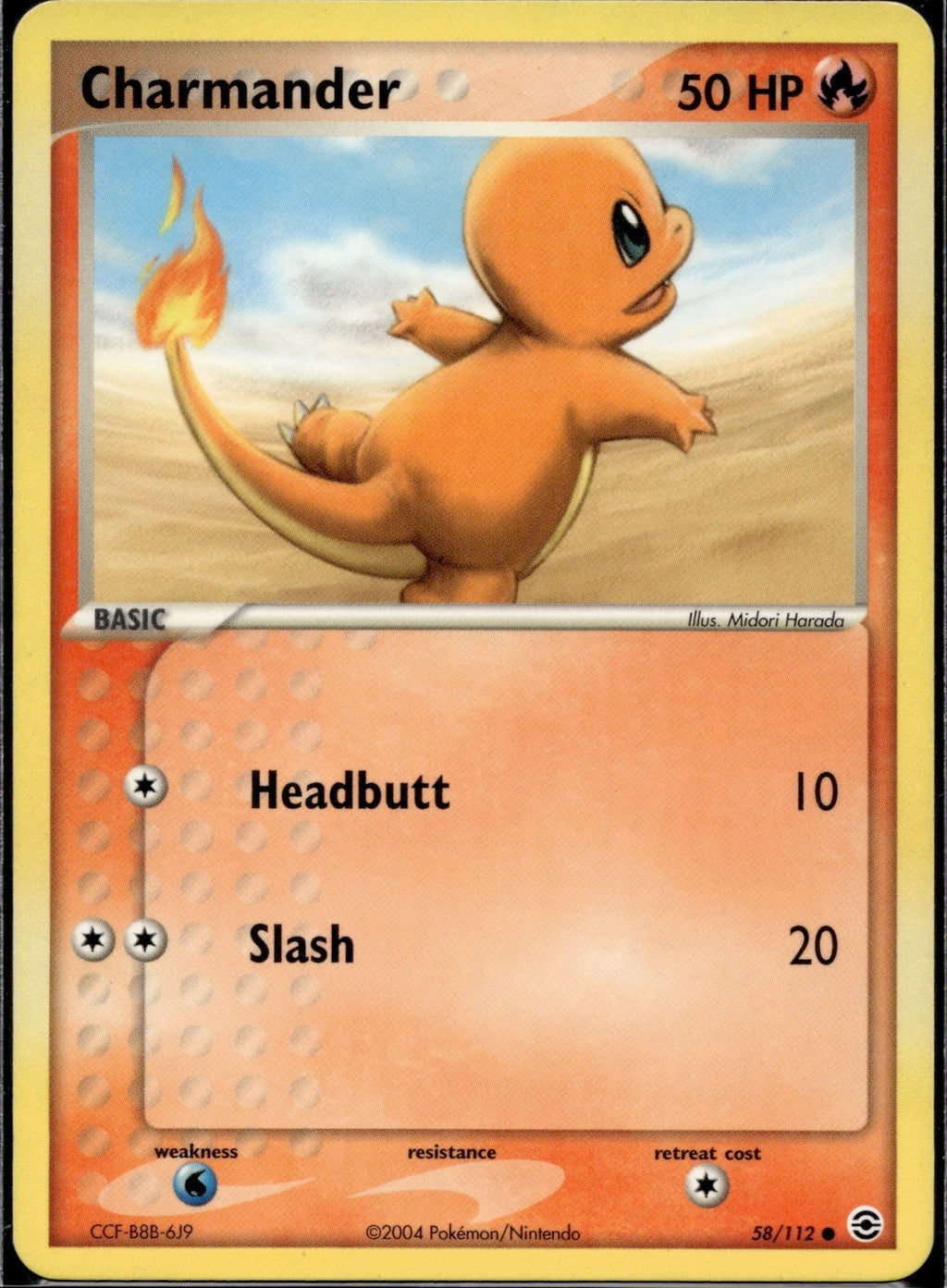 Charmander 58/112 RG FireRed & LeafGreen Pokemon Lightly Played