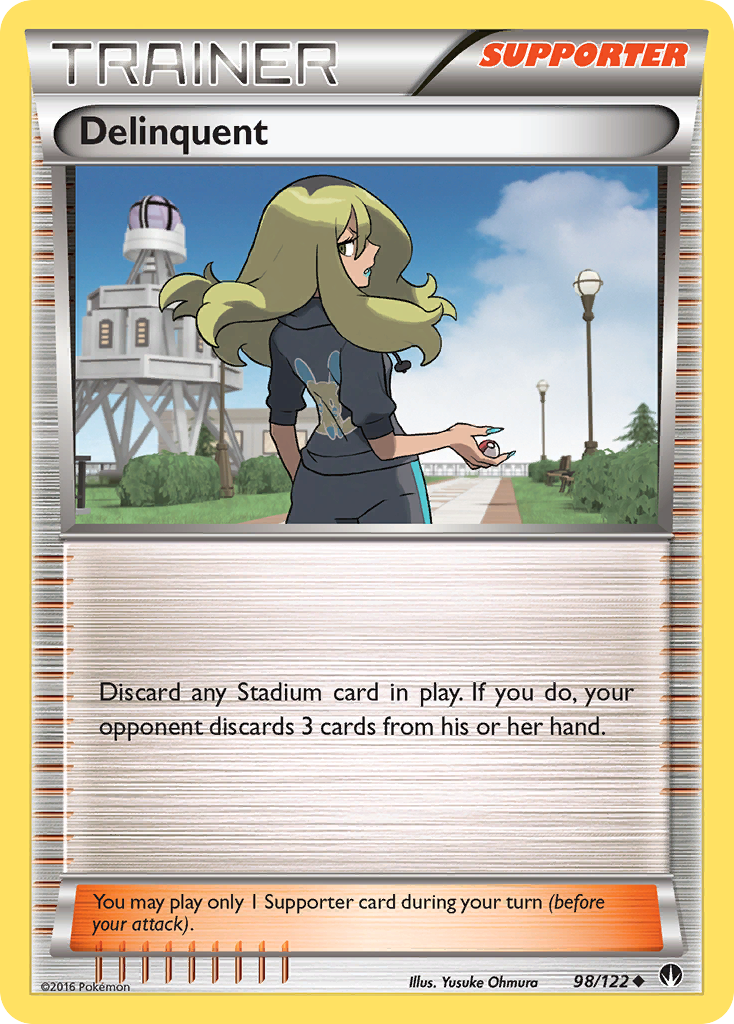 Delinquent 98/122 BKP BREAKpoint Pokemon Lightly Played