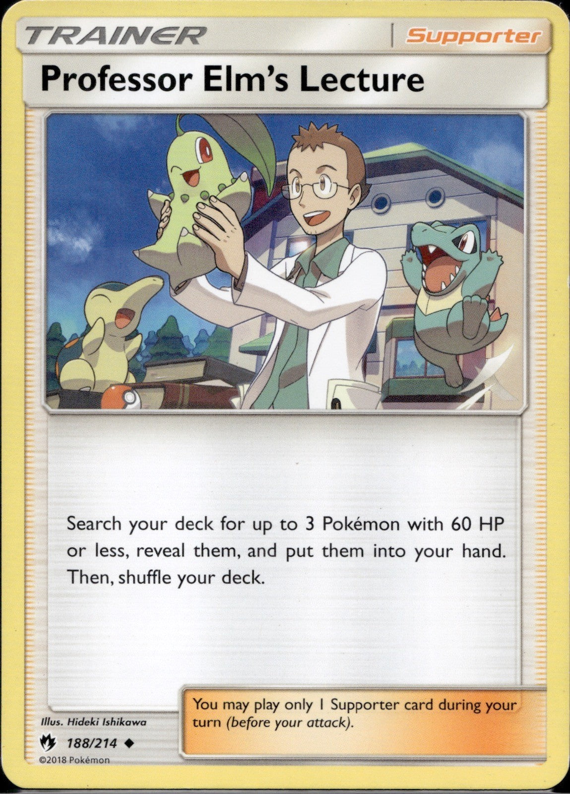 Professor Elm's Lecture 188/214 LOT Lost Thunder Pokemon Lightly Played