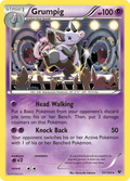 Grumpig 31/124 FCO Fates Collide Pokemon Lightly Played