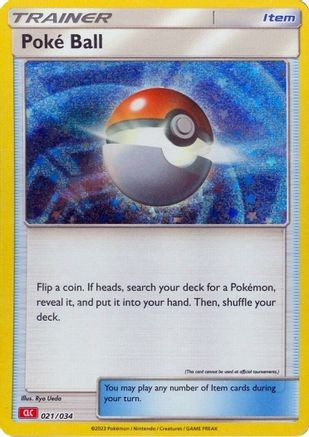 Poke Ball (CLC) 021/034 CL Trading Card Game Classic Pokemon Holo Near Mint