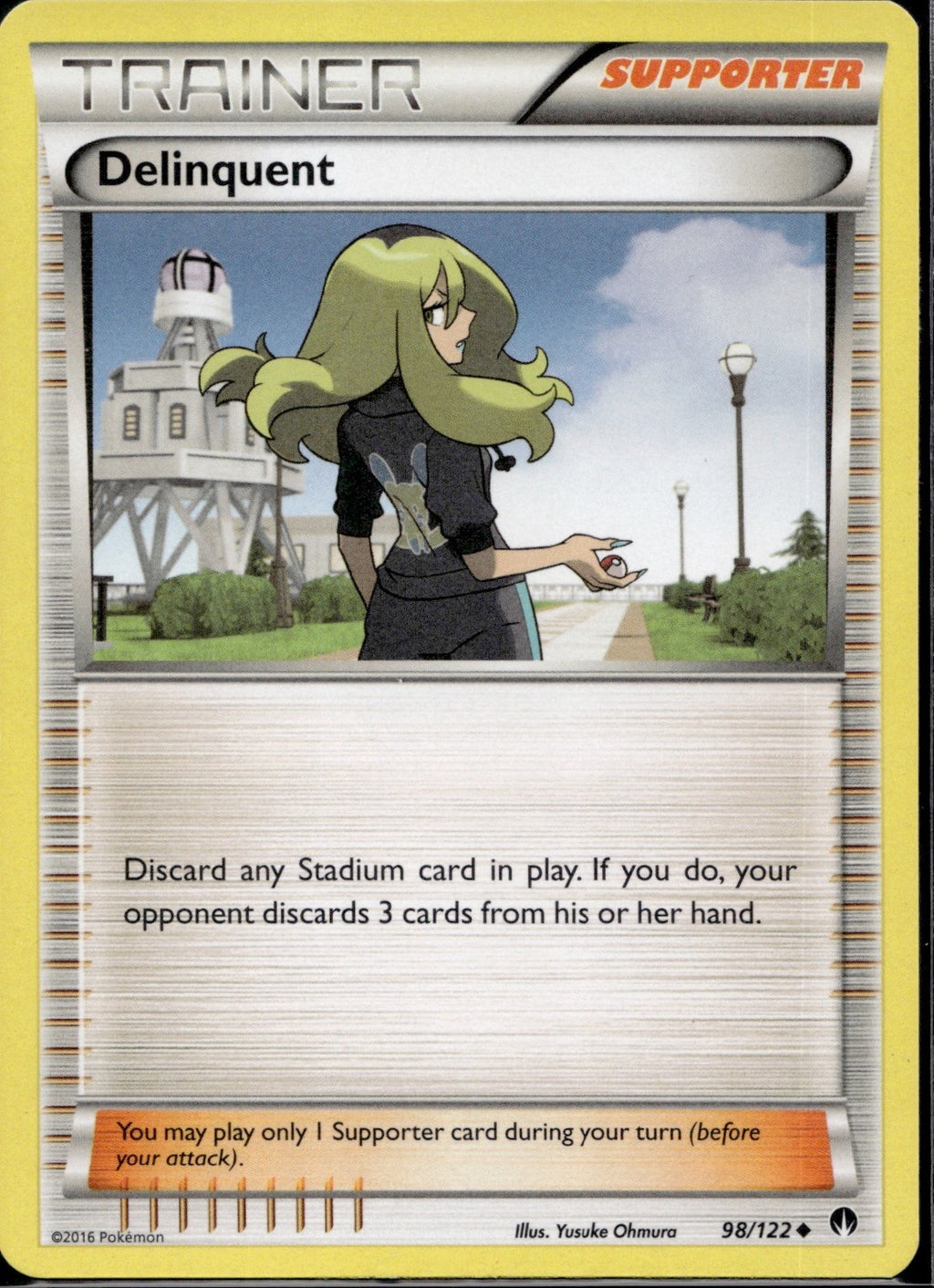 Delinquent 98/122 BKP BREAKpoint Pokemon Lightly Played