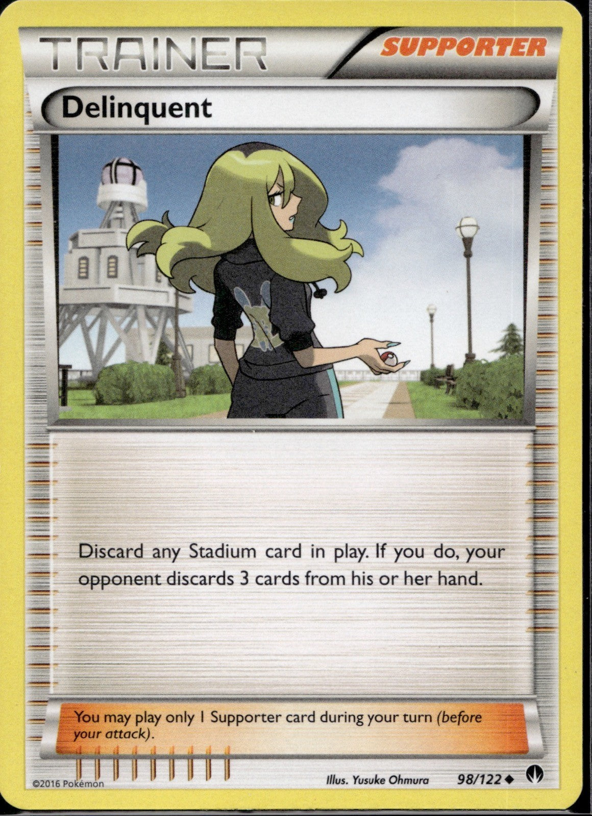 Delinquent 98/122 BKP BREAKpoint Pokemon Lightly Played