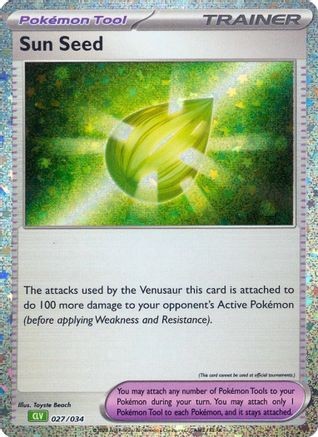 Sun Seed 027/034 CL Trading Card Game Classic Pokemon Holo Near Mint