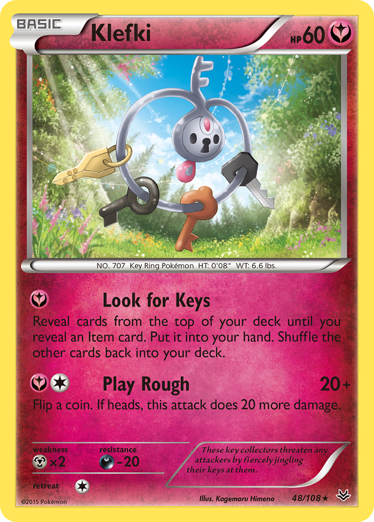 Klefki 48/108 ROS Roaring Skies Pokemon Lightly Played