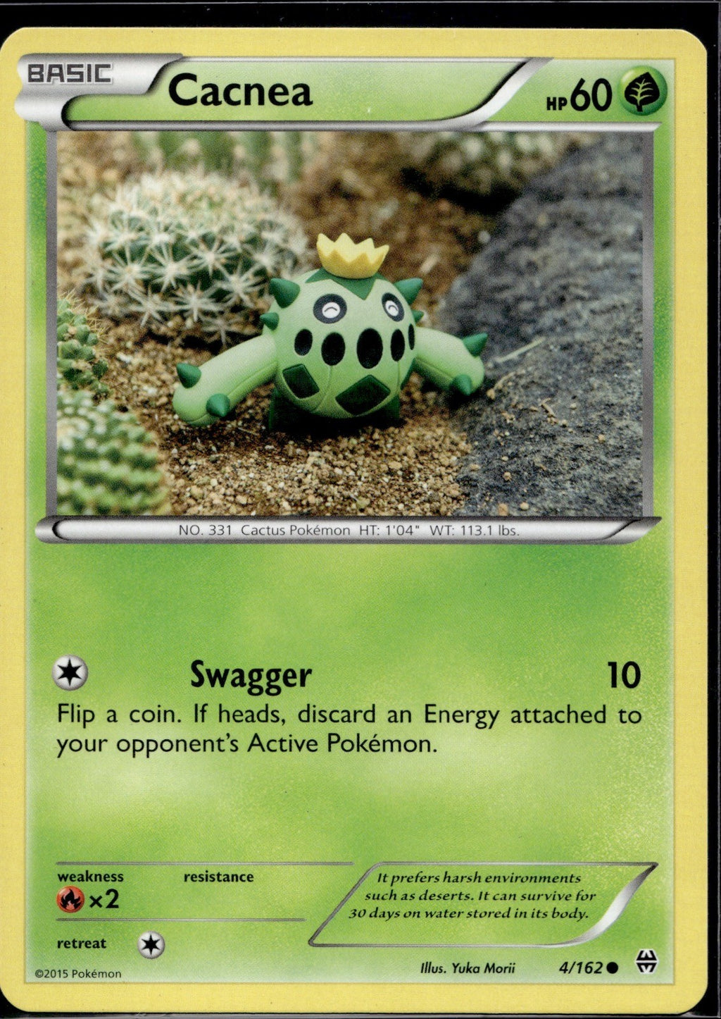 Cacnea 4/162 BKT BREAKthrough Pokemon Lightly Played