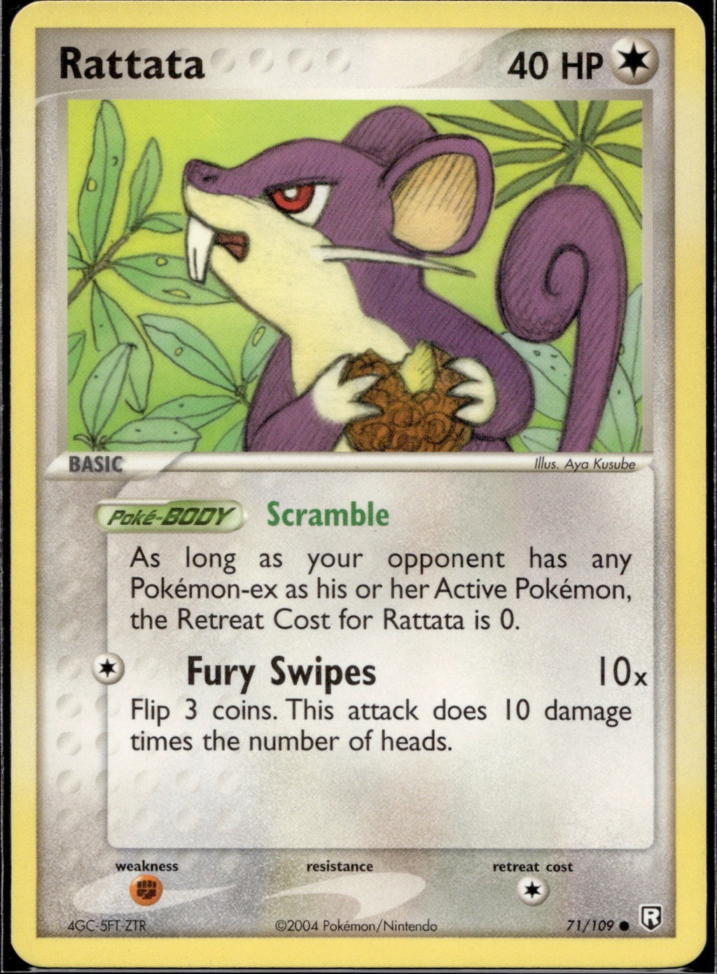 Rattata 71/109 TRR Team Rocket Returns Pokemon Lightly Played