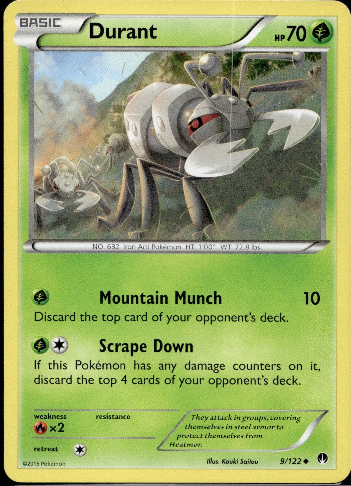 Durant 9/122 BKP BREAKpoint Pokemon Lightly Played