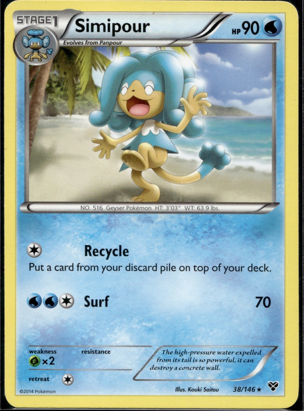 Simipour 38/146 XY XY Pokemon Lightly Played