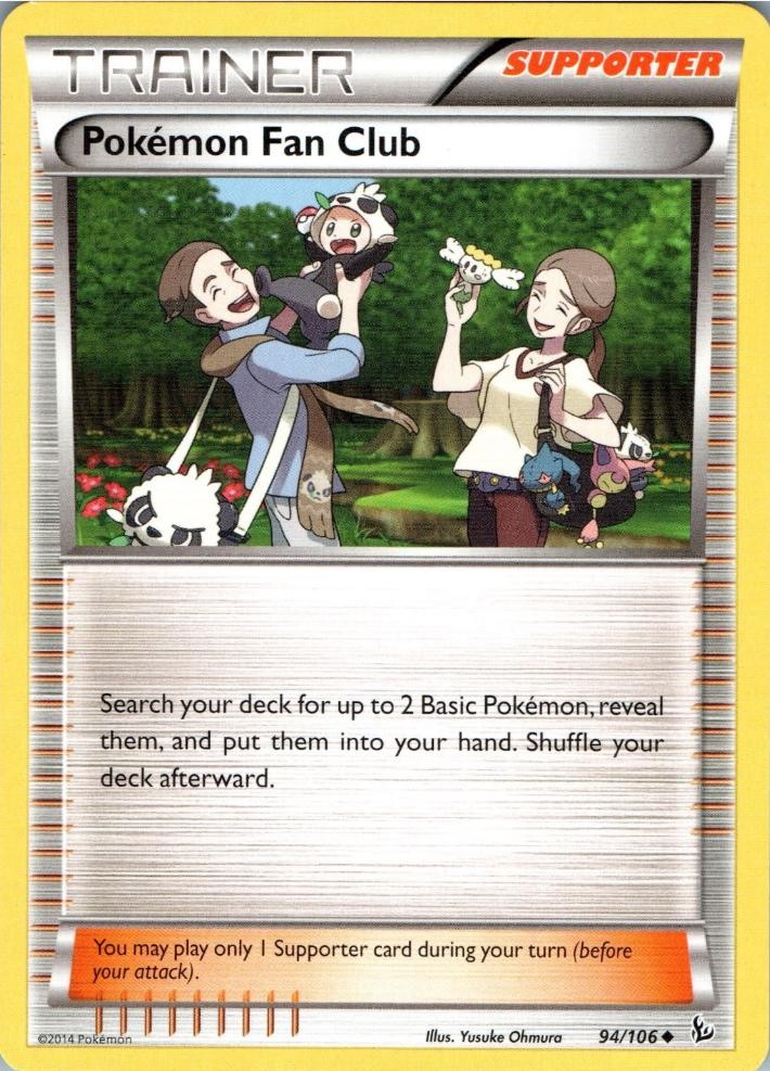 Pokemon Fan Club 94/106 FLF Flashfire Pokemon Lightly Played