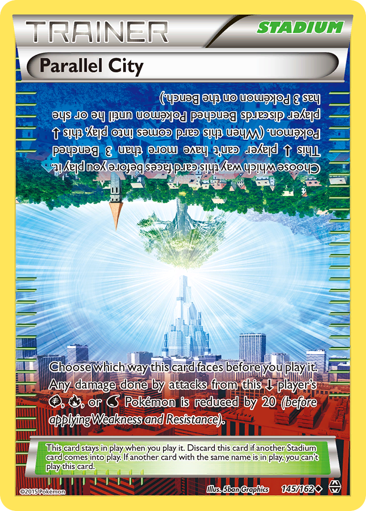 Parallel City 145/162 BKT BREAKthrough Pokemon Lightly Played